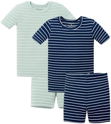 AVAUMA Stripe Pattern Baby Boys Girls Pajama Set Kids Toddler Snug fit Ribbed by AVAUMA