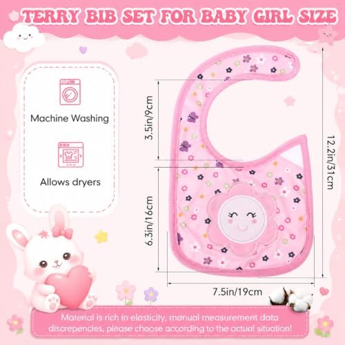 HooLing 24 Pcs Waterproof Baby Bibs, Soft Cotton Toddler Drool Bibs - Image 2