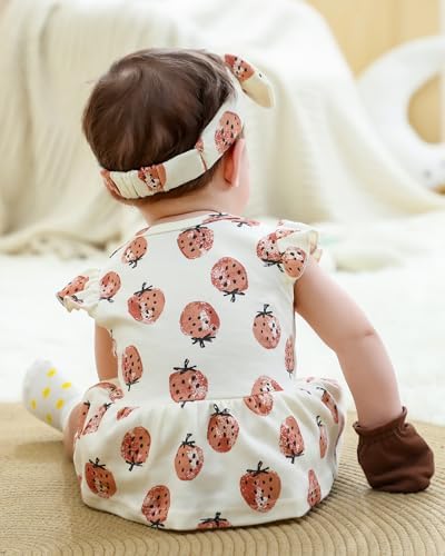 Baby Girls Romper Summer Ruffled Sleeve Bodysuit Dresses Infant Girl Clothes - Image 3
