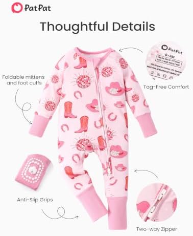 PATPAT Organic Cotton Baby Footie Pajamas - Image 5