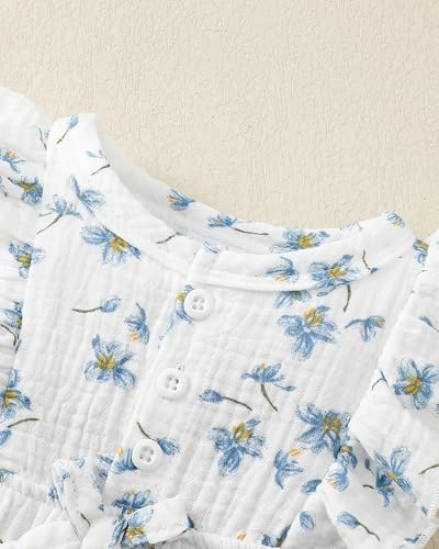 Renotemy Baby Girl Clothes Summer Rompers Cute Outfits Preemie-18 Months | - Image 5