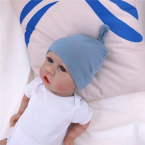 Silky Satin Lined Newborn Hat Hair Care Knot Beanie Hats - Image 4