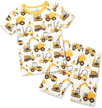 babee Reshinee Bamboo Viscose Toddler Boys Pajamas Set, Short Sleeve Kids by babeeReshinee