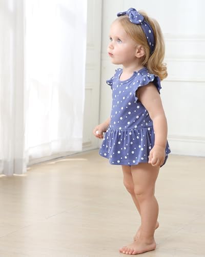 Baby Girls Romper Summer Ruffled Sleeve Bodysuit Dresses Infant Girl Clothes - Image 5