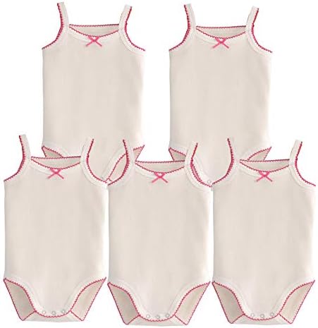 Girls Spaghetti Strap Bodysuit Sleeveless Tank Top Cotton One-Pieces Pack of by Blueleyu