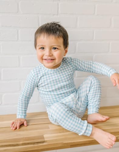 moimoln Cotton Modal Baby Toddler Pajamas Check Solid Leopard 6M-8Y - Image 5
