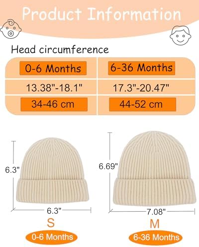 vidsel Toddler Beanie Baby Hat Boys Girls Beanies Wool Warm Kid Winter Hat - Image 2