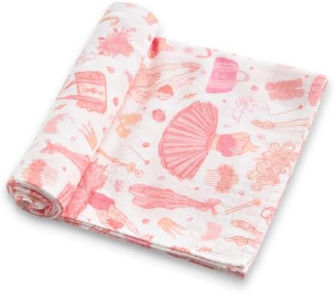 Baby Swaddle Blankets, Bamboo Muslin Receiving Blanket | 1-Pack, Lightweight & by IBESTOPIA