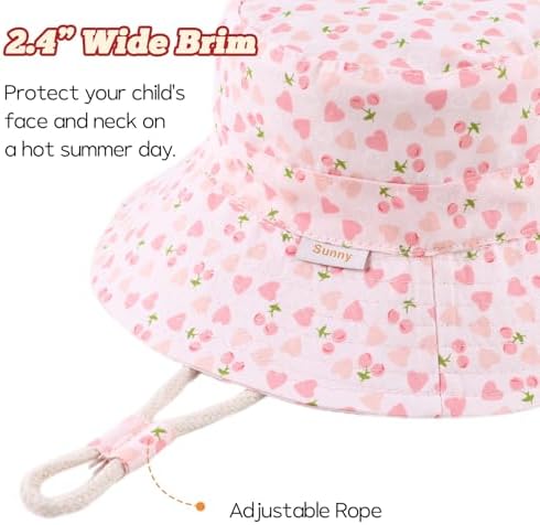 Bamery Baby Toddler Girls Bucket Hat Newborn Sun Hats - Image 3