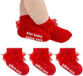 Baby Girl Ruffle Socks with Grips Lace Frilly Ankle Dress Socks by MKYSZLTSOCKS-EnjoyComfort