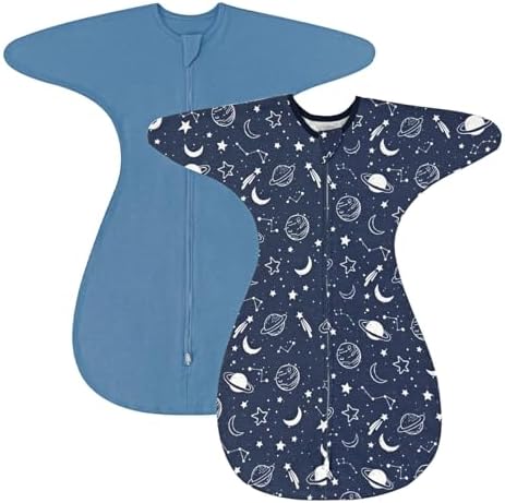 ZIGJOY Swaddle Sleep Sack 6-12 Months, 1.0 Tog Cotton Baby Swaddle Blanket by ZIGJOY