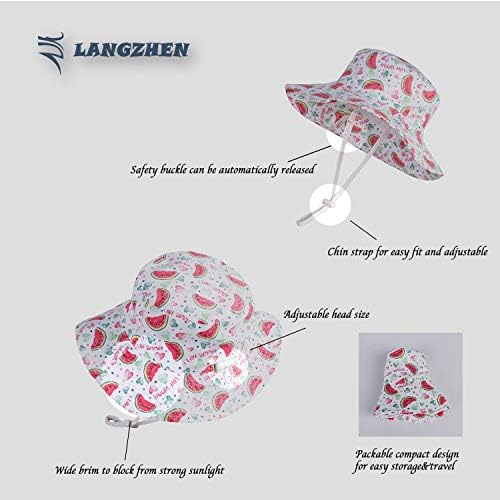 LANGZHEN Sun Protection Hat for Kids Toddler Boys Girls Wide Brim Summer - Image 5