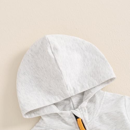 Infant Baby Boy Fall Winter Clothes Outfit Hooded Long Sweatshirt Pant Set - Image 5