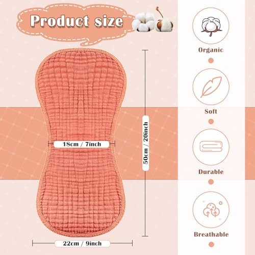 Frienda 8 Pack Muslin Burp Cloths - Image 2
