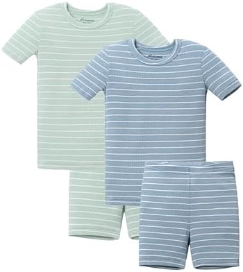 AVAUMA Stripe Pattern Baby Boys Girls Pajama Set Kids Toddler Snug fit Ribbed by AVAUMA