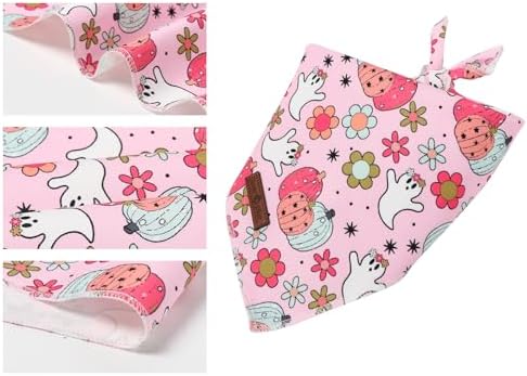 Lionet Paws Halloween Dog Bandana Washable Cotton Handkerchief Scarf Triangle - Image 3