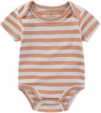 Ruliby Baby Bodysuit and Pant Set Summer Ribbed Mix Match Infant Clothes - Image 4