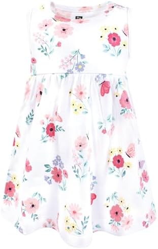 Hudson Baby Infant and Toddler Girls Cotton Dress and Cardigan Set - Image 4