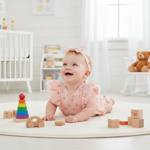 TITKKOP Ruffle Bubble Romper for Baby Girl | One-Piece Shorts Jumpsuit | Summer - Image 3