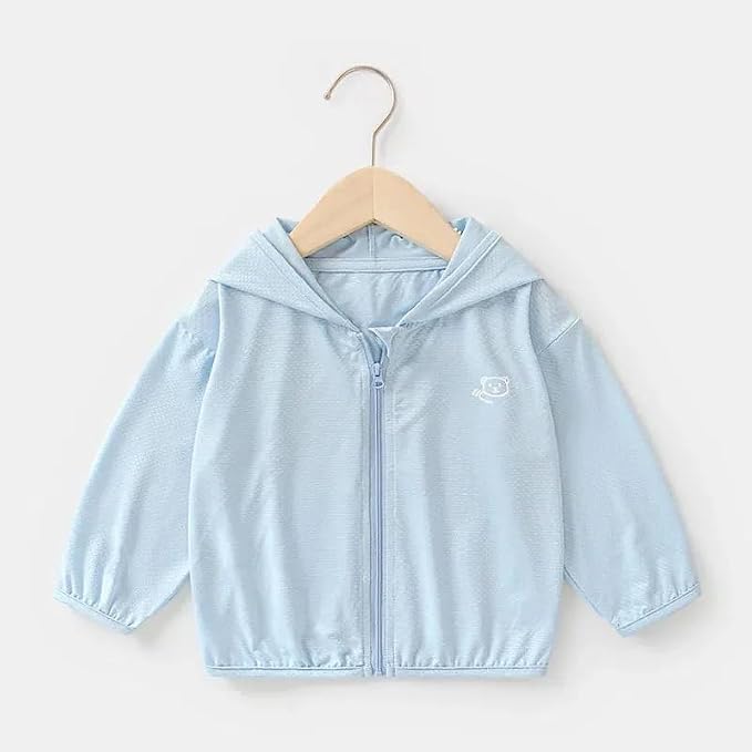 Toddlers-Baby Sun-Jacket UV-Protection-Hoodie Long-Sleeve Zip - Image 4