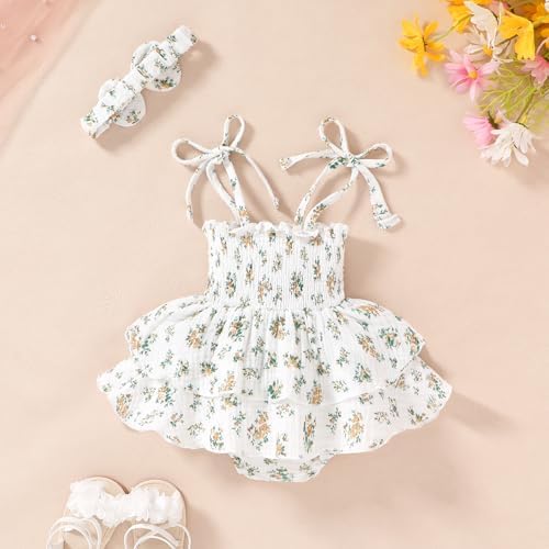 YOUNGER TREE Baby Girl Clothes Infant Summer Romper Dress Sleeveless Bodysuit - Image 4