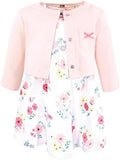 Hudson Baby Infant and Toddler Girls Cotton Dress and Cardigan Set by HudsonBaby