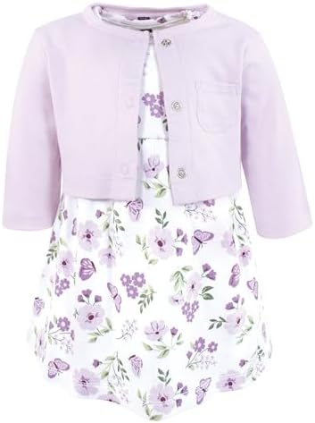 Hudson Baby Infant and Toddler Girls Cotton Dress and Cardigan Set by HudsonBaby
