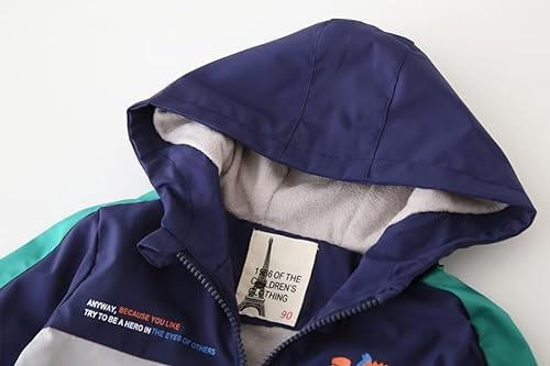 Boys' Hooded Dinosaur Jacket Windbreaker Outerwear - Image 2