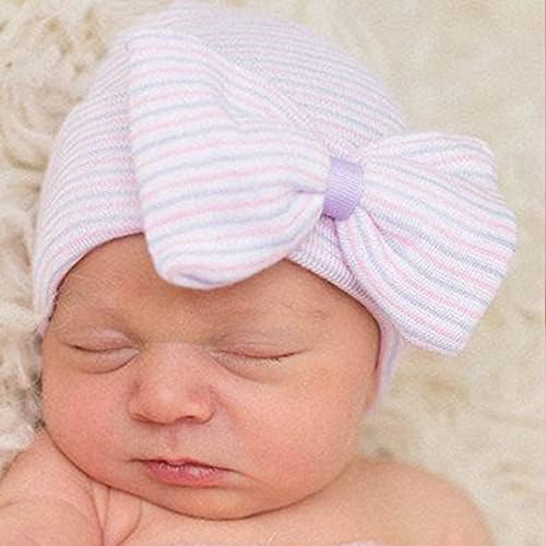 DRESHOW BQUBO 4 Pack Newborn Hospital Hat Infant Baby Hat Cap - Image 5