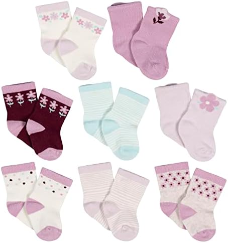 Gerber baby-girls 8-pair Wiggle Proof SockCasual Sock by Gerber