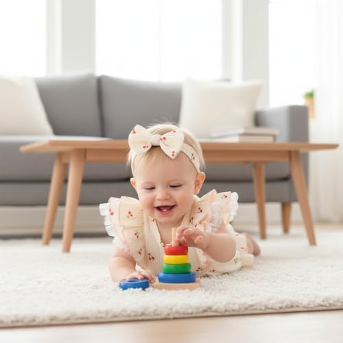 TITKKOP Ruffle Bubble Romper for Baby Girl | One-Piece Shorts Jumpsuit | Summer - Image 3