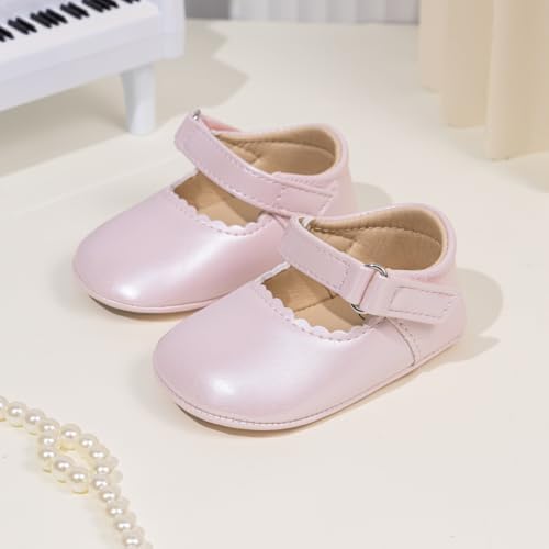 Meckior Infant Baby Girls Soft Sole Bowknot Princess Wedding Dress Mary Jane - Image 2