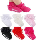 Baby Girl Ruffle Socks with Grips Lace Frilly Ankle Dress Socks by MKYSZLTSOCKS-EnjoyComfort