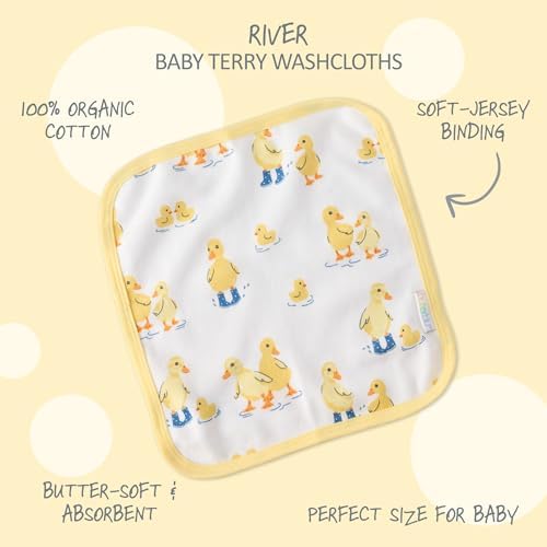 Butterblu River 10-Pack Baby Washcloths 100% Organic Cotton Absorbent - Image 2
