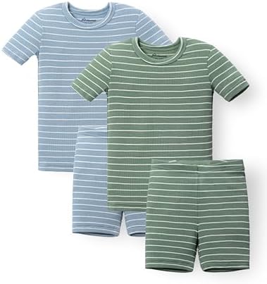 AVAUMA Stripe Pattern Baby Boys Girls Pajama Set Kids Toddler Snug fit Ribbed by AVAUMA