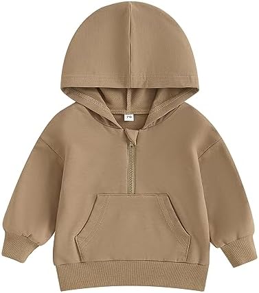 Unisex Baby Boy Girl Clothes Hooded Sweatshirts Solid Color Long Sleeve Hoodies by LedyChampswiinToddlerBaby