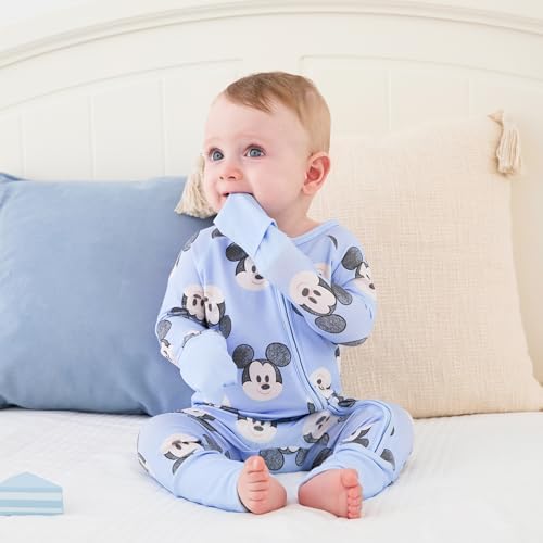 Disney Baby Organic Cotton Zip Footie Clothes Romper Outfit - Image 5