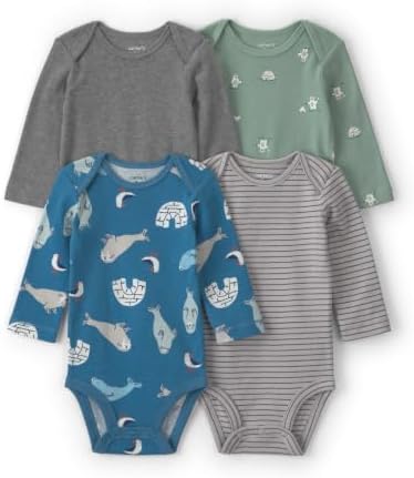 Carter's Baby Boys' 4-pack Long Sleeve Bodysuits by Carters