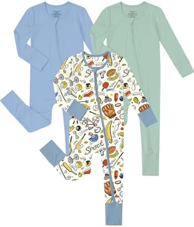 Jimonda Unisex Baby Zipper Footies Pajamas 3-Pack by JimondaBaby