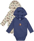 Hanes Baby Pure Comfort Long Sleeve Hoodie Bodysuits, Infant Bodysuits by Hanes