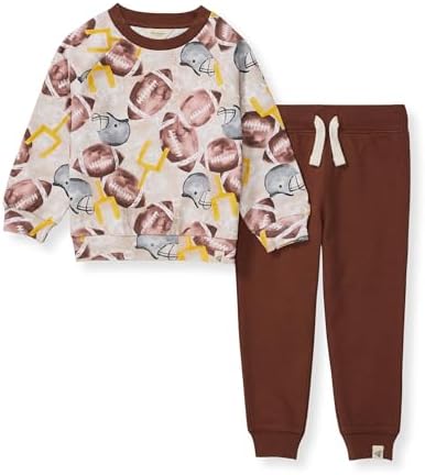 Burt's Bees Baby Boys Shirt and Pant Set, Long Sleeve Top & Bottom Outfit Bundle by BurtsBeesBaby
