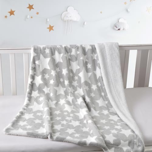 CREVENT 30"X40" Cozy Soft Warm Two Layers Sherpa Baby Blanket - Image 3