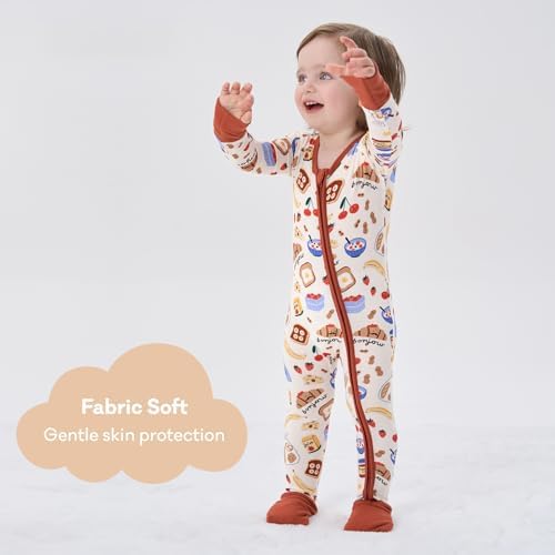 pureborn Baby Sleeper Viscose from Bamboo Zipper Footies Pjs 0-24 Months | - Image 3