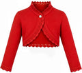 Lilax Little Girls' Knit Long Sleeve Button Closure Bolero Cardigan Shrug by Lilax