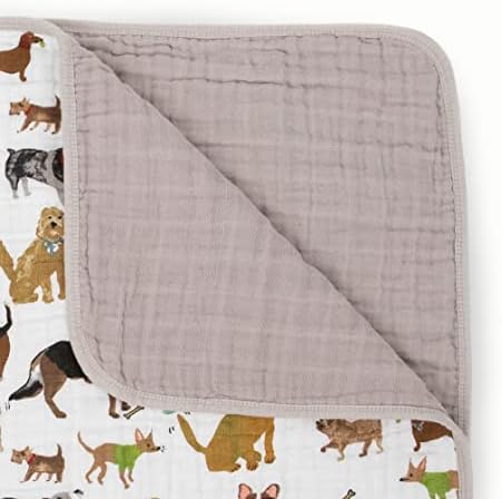Little Unicorn Muslin Quilt Blanket | 100% Cotton Soft Multi-Layered Muslin - Image 3