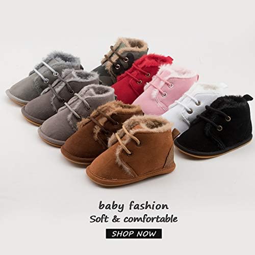 Meckior Baby Booties Newborn Infant Unisex Baby Girls Boys Velvet Rubber - Image 2