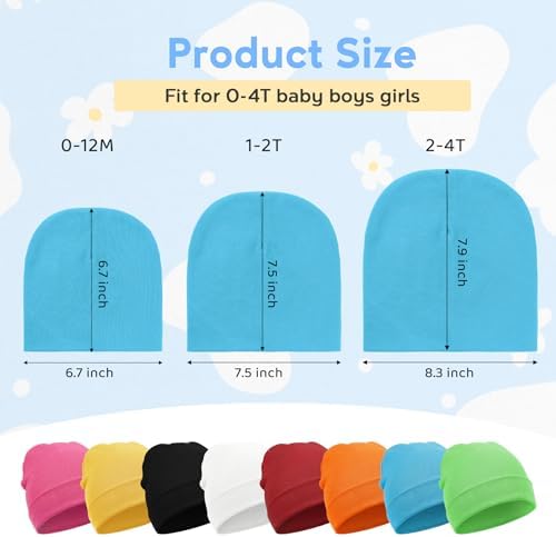 Zando Baby Beanie Newborn Hats Infant Toddler Seamless Warm Soft Knit Cap - Image 5