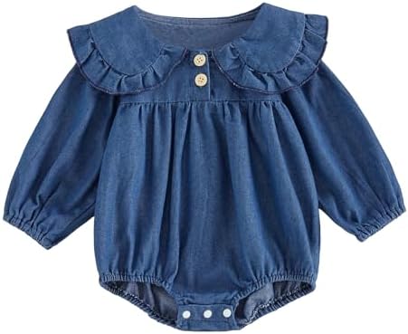 Baby Girl Denim Outfit Button Romper Jean Jumpsuit Shorts Overalls Toddler by Emmababy
