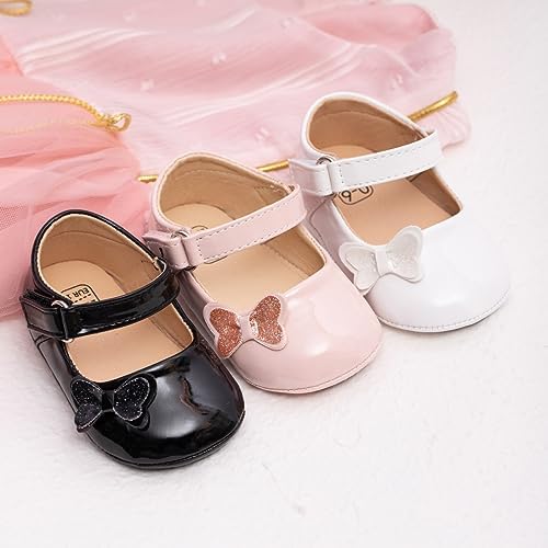 Meckior Infant Baby Girls Soft Sole Bowknot Princess Wedding Dress Mary Jane - Image 3