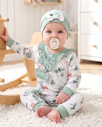 Mikrdoo Newborn Baby Girl Clothes Long Sleeve Romper - Image 2
